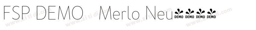 FSP DEMO   Merlo Neu字体转换